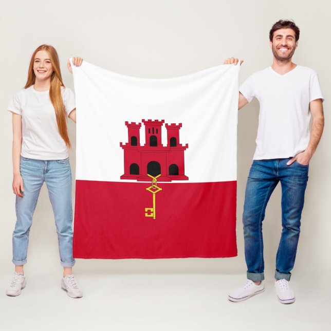Flagge Gibraltars Fleecedecke (Beispiel)
