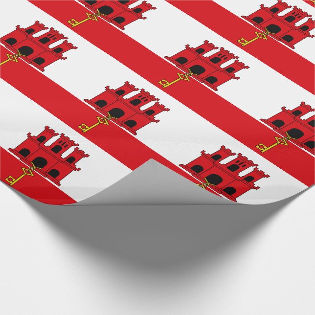 Flagge Gibraltars Geschenkpapier (Ecke)