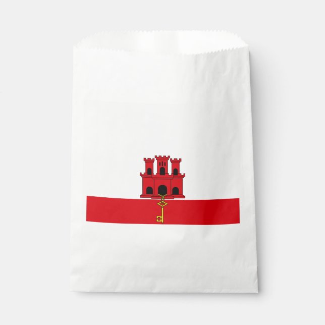 Flagge Gibraltars Geschenktütchen (Vorderseite)