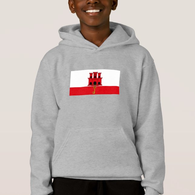 Flagge Gibraltars Hoodie (Vorderseite)