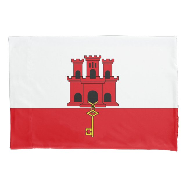 Flagge Gibraltars Kissenbezug (Vorderseite)
