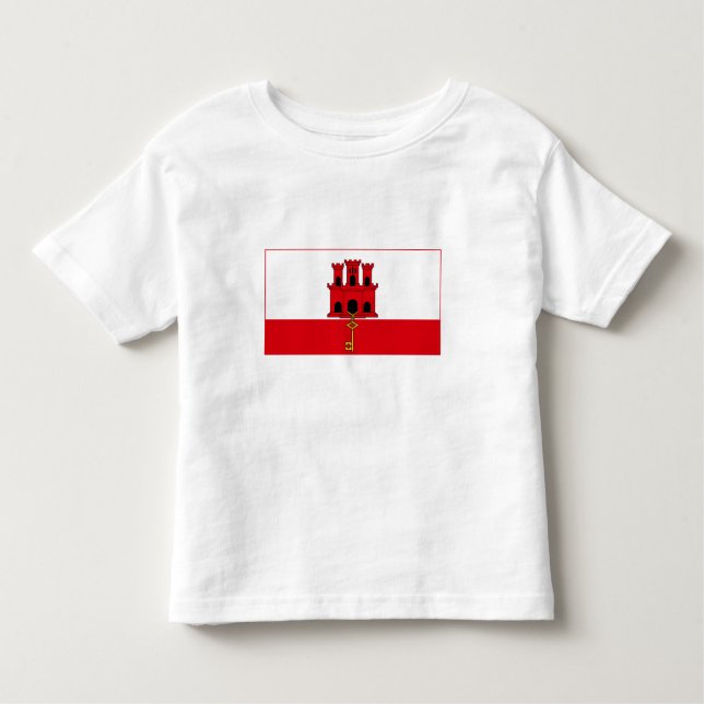 Flagge Gibraltars Kleinkind T-shirt (Vorderseite)
