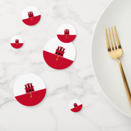 Flagge Gibraltars Konfetti