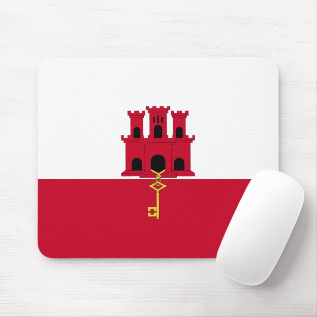 Flagge Gibraltars Mousepad (Mit Mouse)