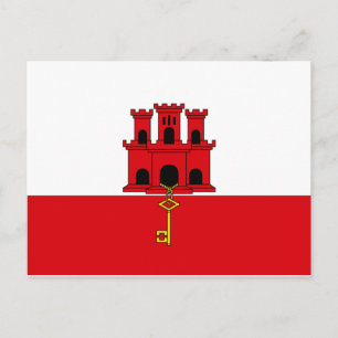 Flagge Gibraltars Postkarte