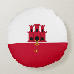 Flagge Gibraltars Rundes Kissen