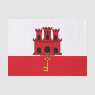 Flagge Gibraltars Seidenpapier