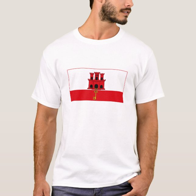 Flagge Gibraltars T-Shirt (Vorderseite)