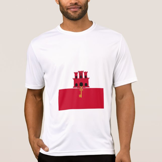 Flagge Gibraltars T-Shirt (Vorderseite)