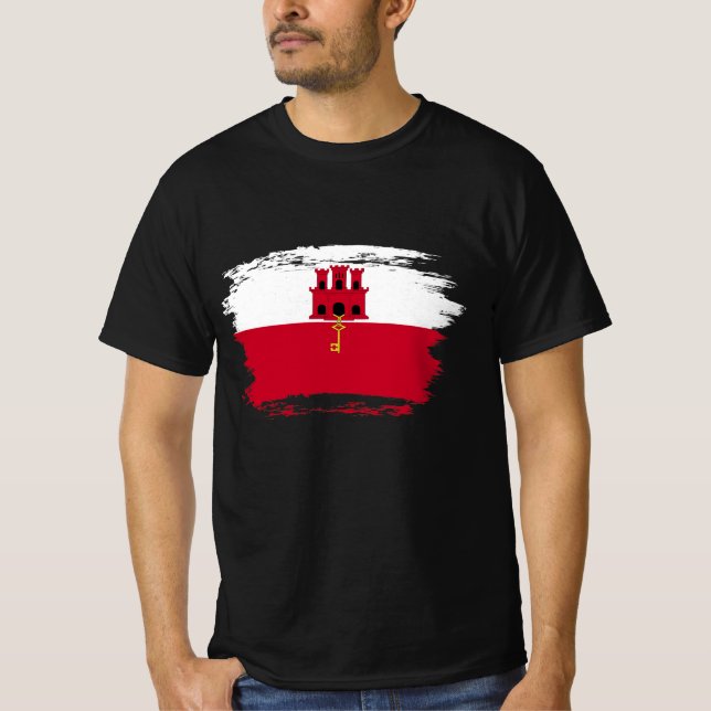 Flagge Gibraltars T-Shirt (Vorderseite)
