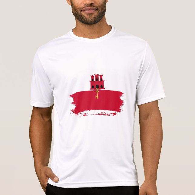 Flagge Gibraltars T-Shirt (Vorderseite)
