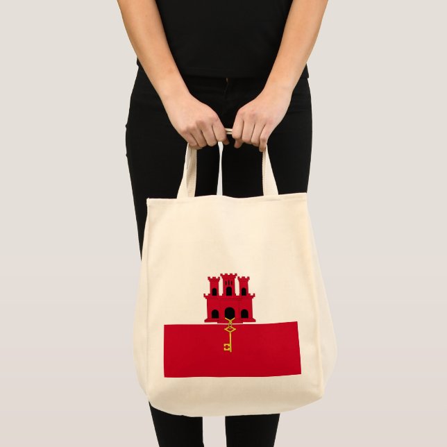 Flagge Gibraltars Tragetasche (Vorderseite (Produkt))