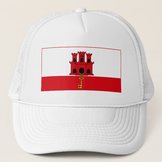Flagge Gibraltars Truckerkappe (Vorderseite)