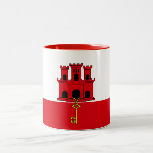 Flagge Gibraltars Zweifarbige Tasse