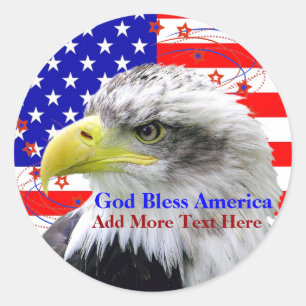 Flagge-Gott segnen Aufkleber Amerikas Eagle
