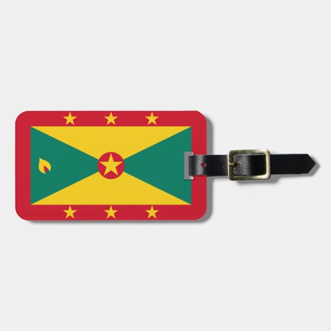 Flagge Grenadas Gepäckanhänger (Vorderseite horizontal)