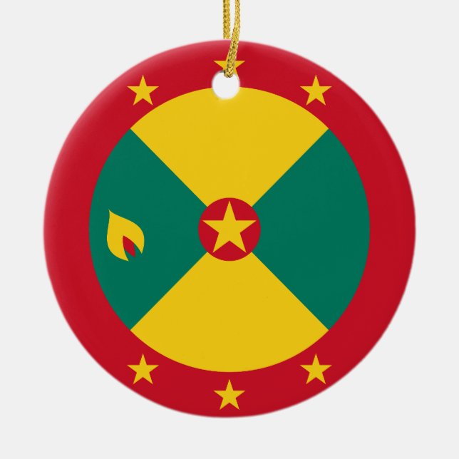 Flagge Grenadas Keramik Ornament (Vorne)
