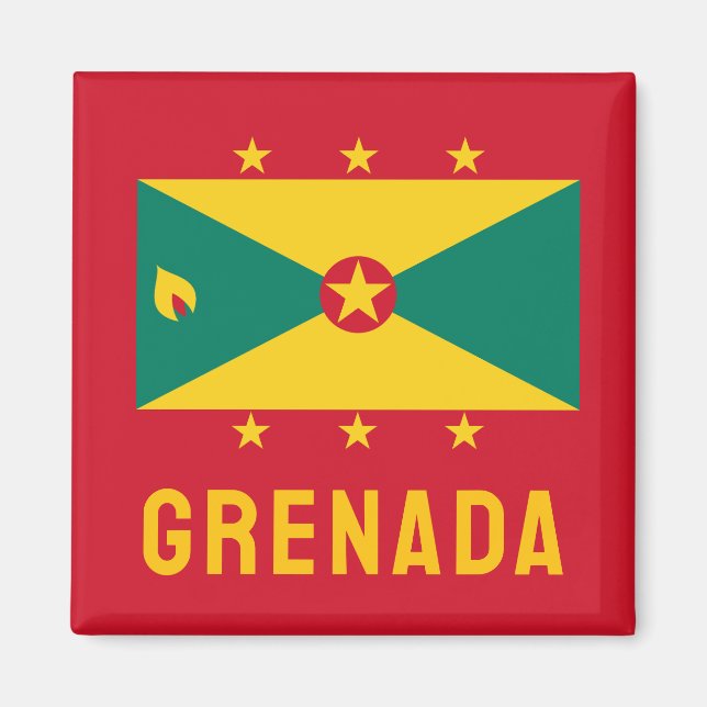 Flagge Grenadas Magnet (Vorne)