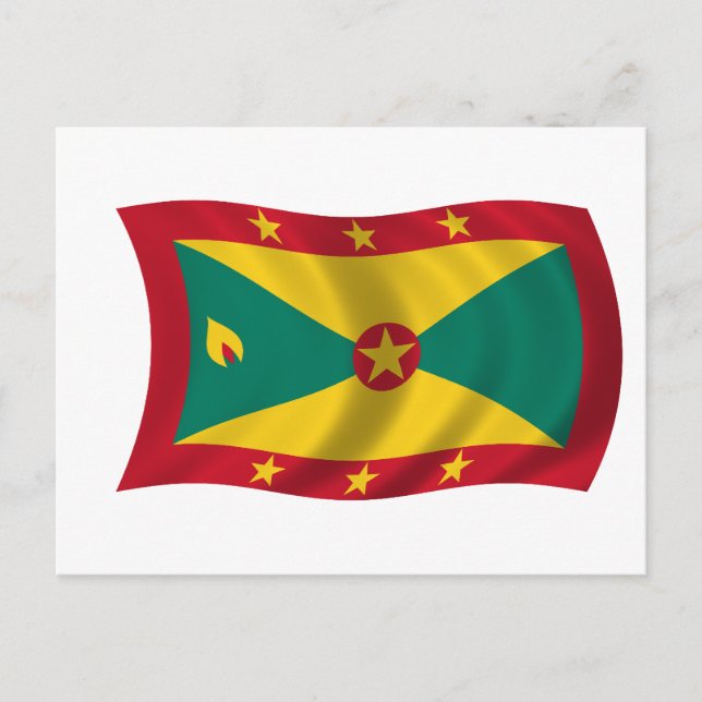 Flagge Grenadas Postkarte (Vorderseite)
