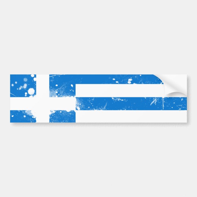 Flagge Griechenlands Autoaufkleber (Vorne)