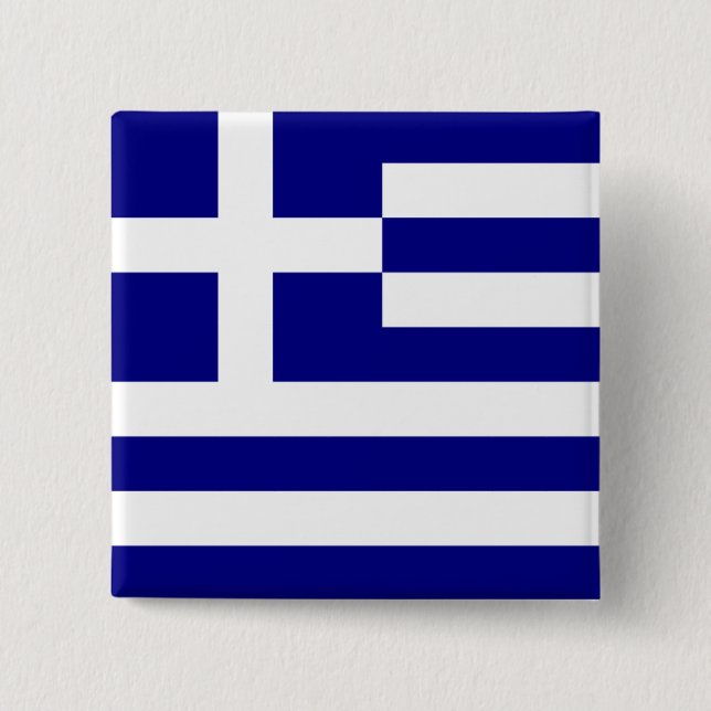 Flagge Griechenlands Button (Vorderseite)