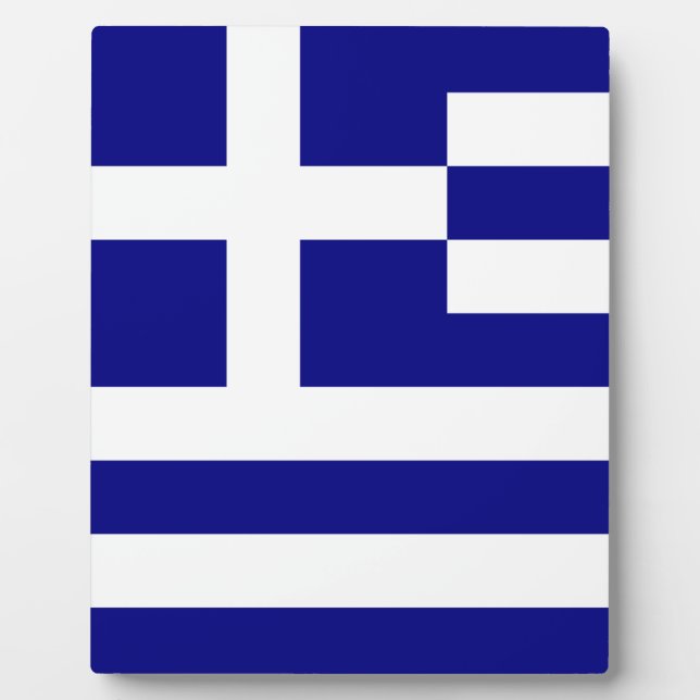 Flagge Griechenlands Fotoplatte (Vorderseite)