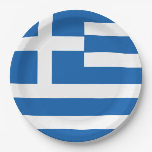 Flagge Griechenlands Griechische Flagge Pappteller