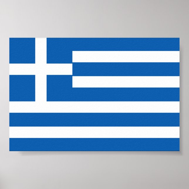 Flagge Griechenlands Griechische Flagge Poster (Vorne)