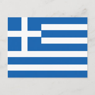 Flagge Griechenlands Griechische Flagge Postkarte