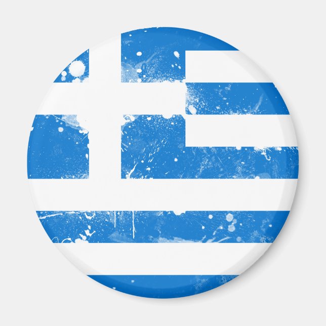 Flagge Griechenlands Magnet (Vorne)