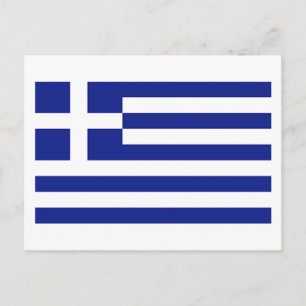 Flagge Griechenlands Postkarte
