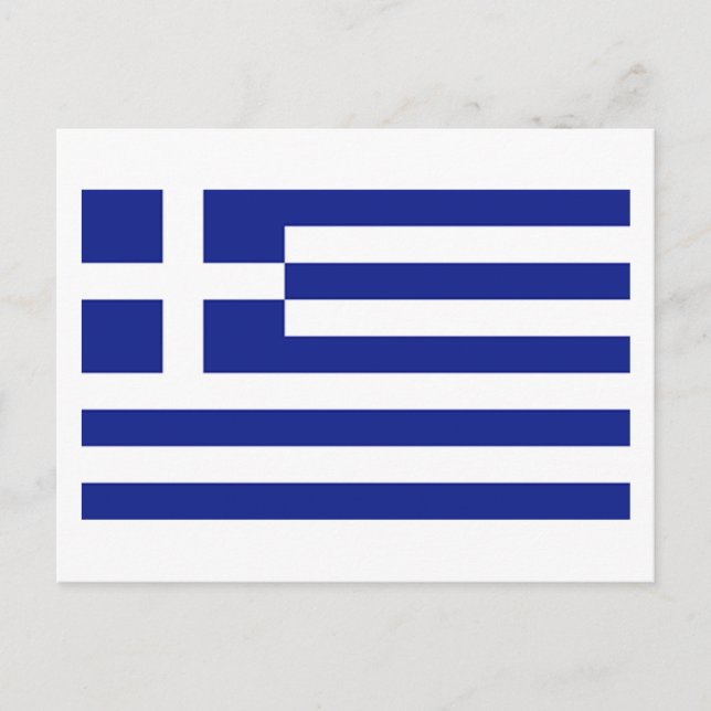 Flagge Griechenlands Postkarte (Vorderseite)