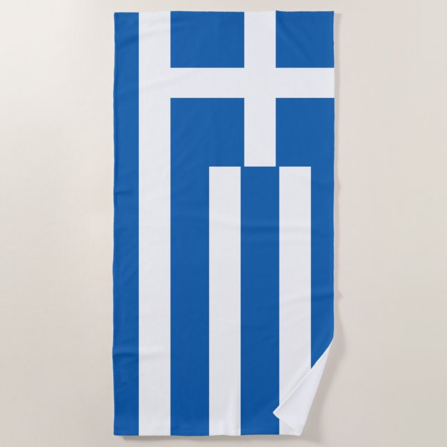 Flagge Griechenlands Strandtuch (Vorderseite)