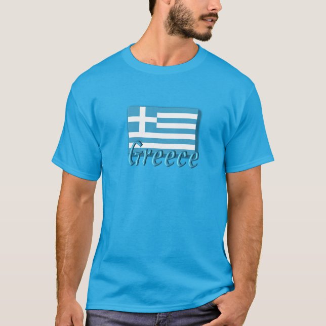 Flagge Griechenlands T-Shirt (Vorderseite)