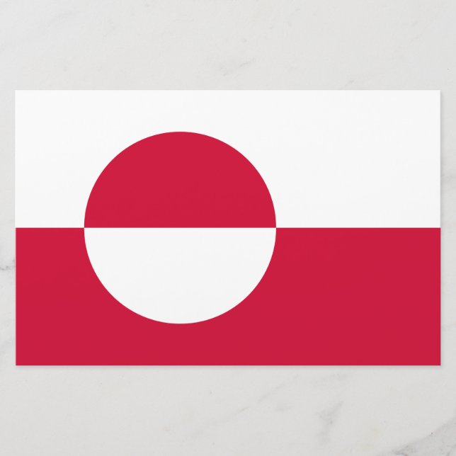 Flagge Grönlands Briefpapier (Vorderseite)