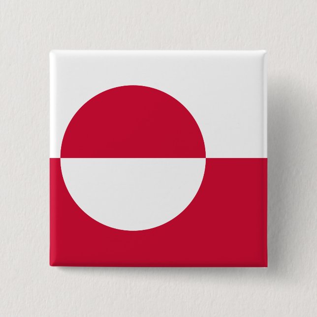 Flagge Grönlands Button (Vorderseite)