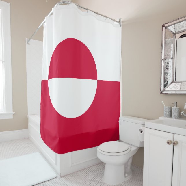 Flagge Grönlands Duschvorhang (Beispiel)