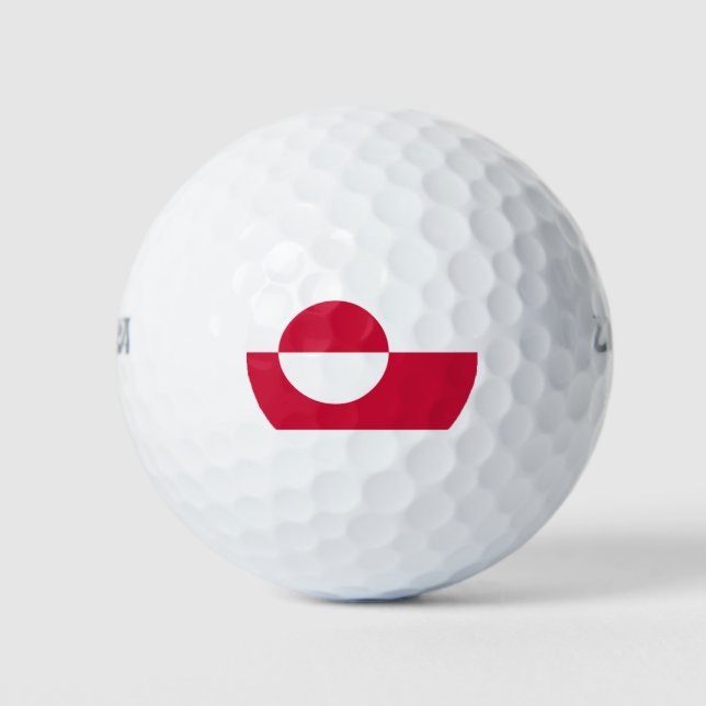 Flagge Grönlands Golfball (Vorderseite)