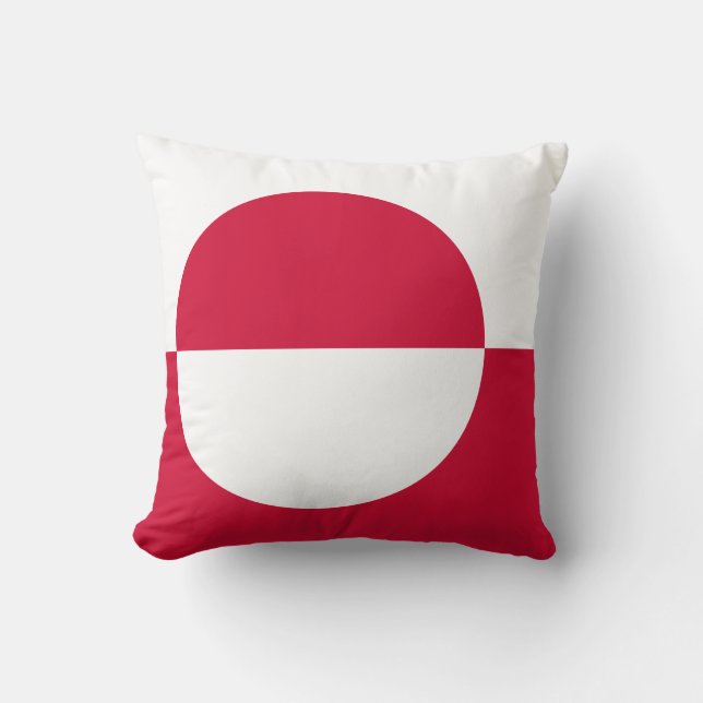 Flagge Grönlands Kissen (Vorderseite)