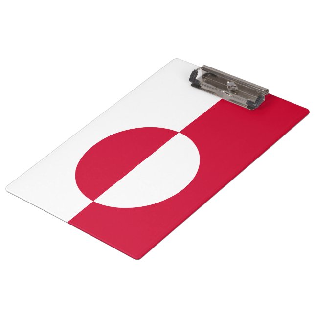 Flagge Grönlands Klemmbrett (Schrägansicht)