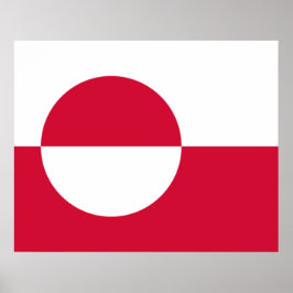 Flagge Grönlands Poster