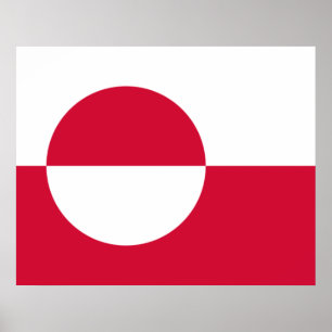 Flagge Grönlands Poster