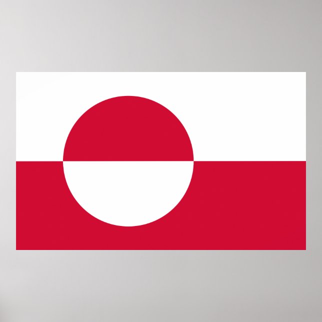 Flagge Grönlands Poster (Vorne)