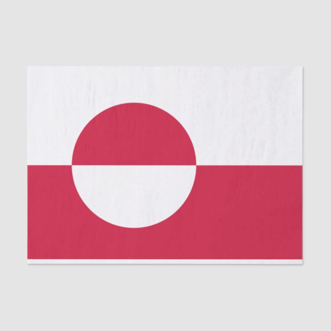 Flagge Grönlands Seidenpapier (Vorderseite)