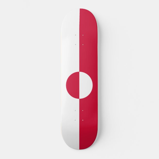Flagge Grönlands Skateboard (Vorderseite)