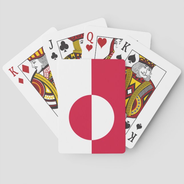 Flagge Grönlands Spielkarten (Rückseite)
