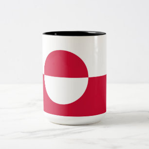 Flagge Grönlands Zweifarbige Tasse