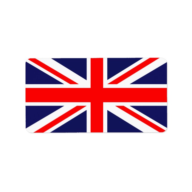 Flagge Großbritanniens Adressaufkleber (Vorne)