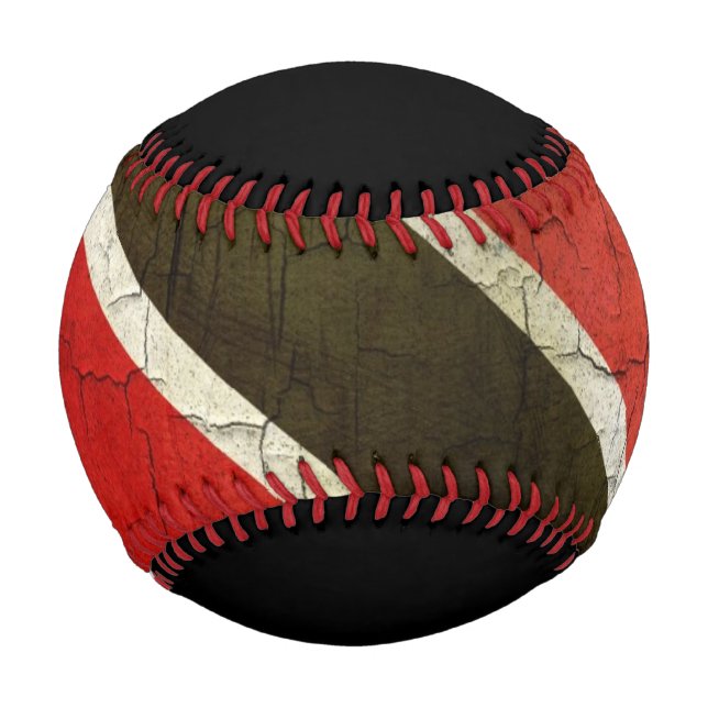 Flagge Grunge Trinidad und Tobago Baseball (Vorderseite)