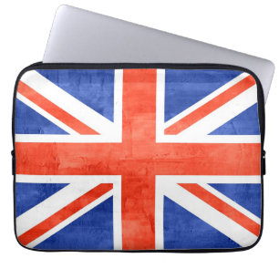 Flagge Grunge Vereinigtes Königreich Laptopschutzhülle
